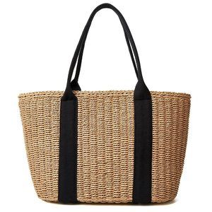 Straw Bags Summer Beach Tote Bag Handmade Woven Shoulder Purse Handbag :'D
